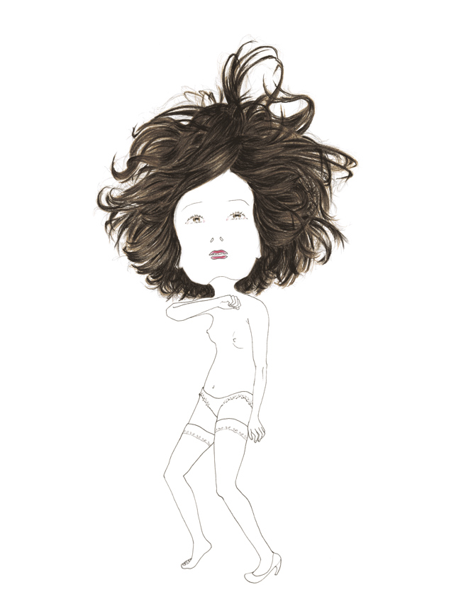 Aella-​​​​​​​colored pencils and ink on paper 22x31cm