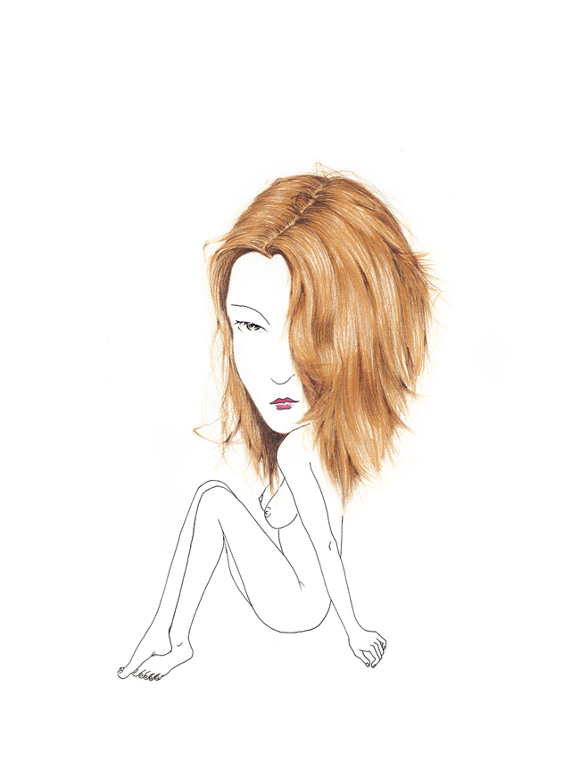 CARLA-colored pencils and ink on paper - 22x31cm