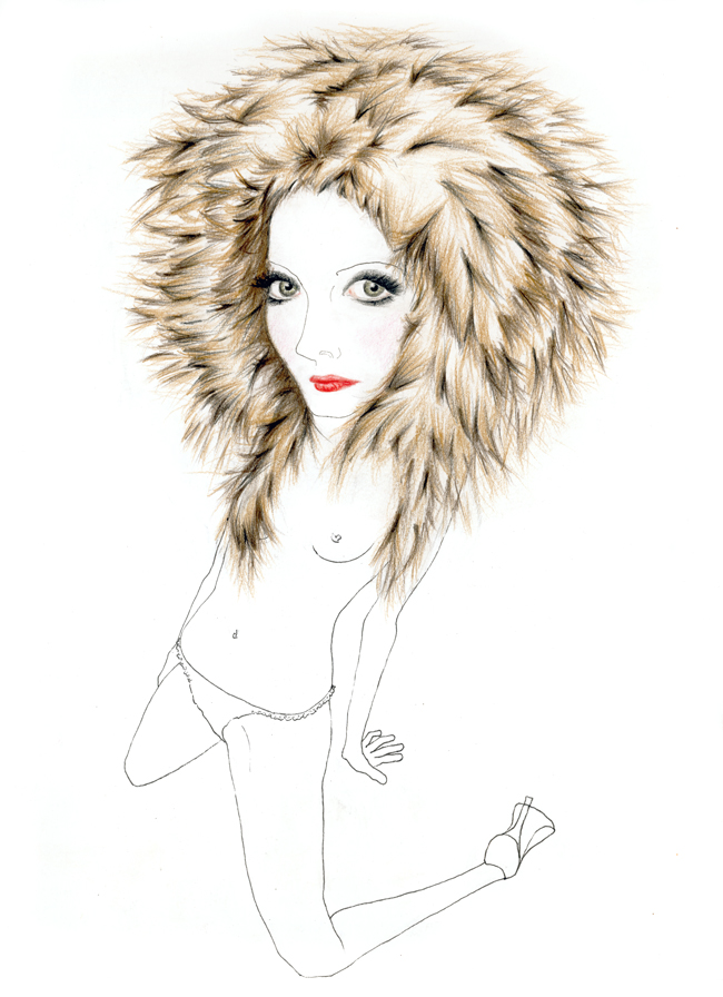 CHARLOTTE colored pencils and ink on paper - 22x31cm