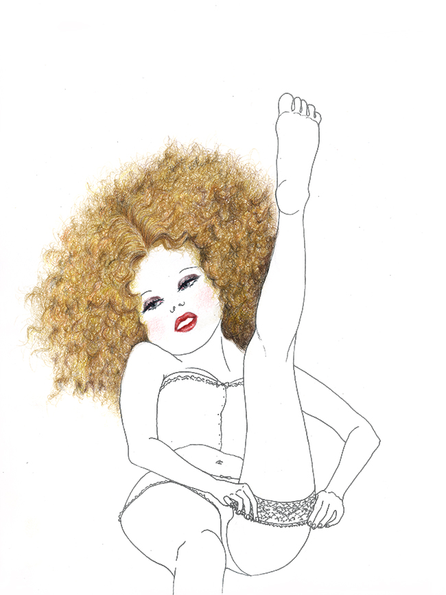 COLETTE colored pencils and ink on paper - 22x31cm