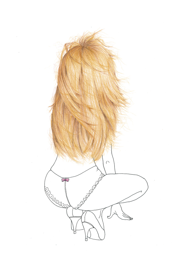 Calypso - colored pencils and ink on paper - 22x31cm