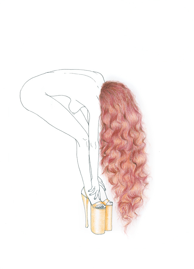 FLORA colored pencils and ink on paper - 22x31cm