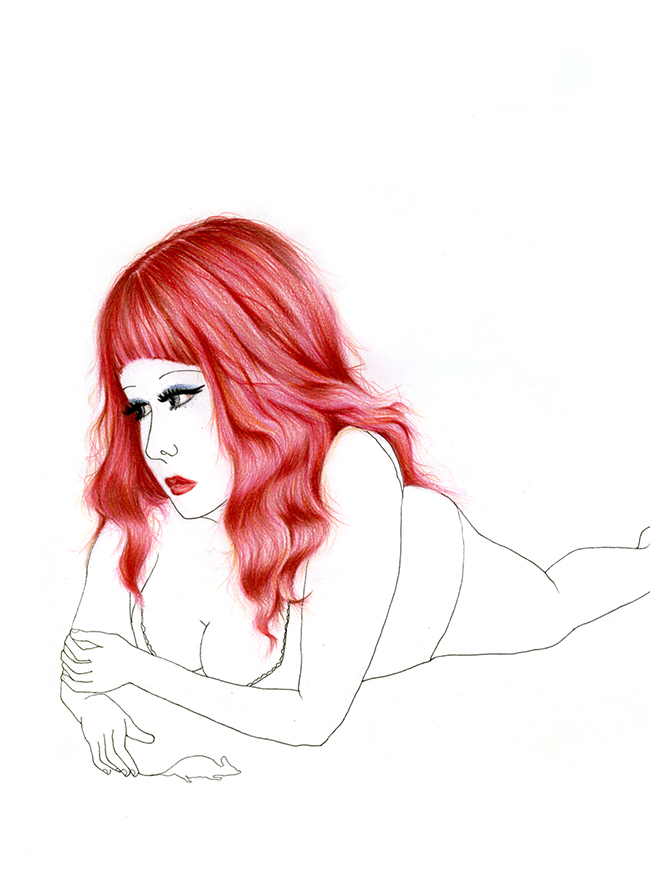 SIMONE colored pencils and ink on paper - 22x31cm