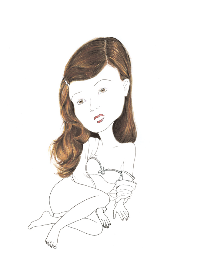 SONIA  colored pencils and ink on paper - 24x34cm