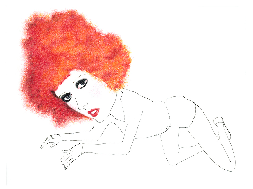 SYLVIA colored pencils and ink on paper - 22x31cm